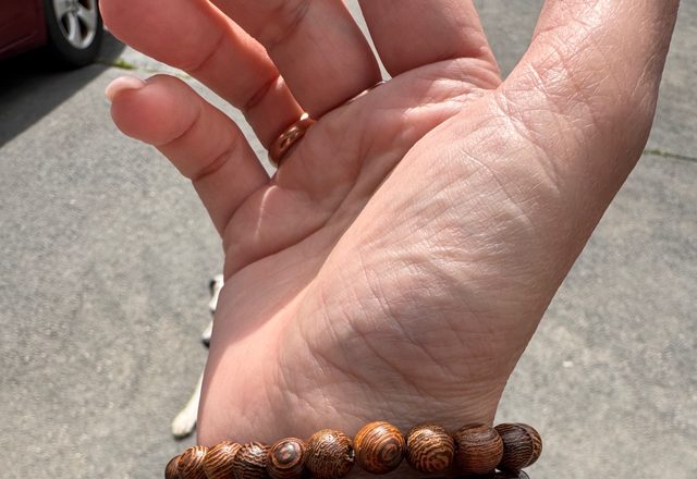 10pc Adjustable Boho Bracelet Variety Set worn by a customer