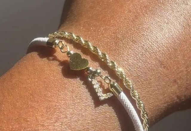 5pc Classic Bracelets Stack worn by a customer
