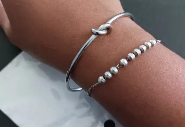 Classic Knot Bracelet worn by a customer